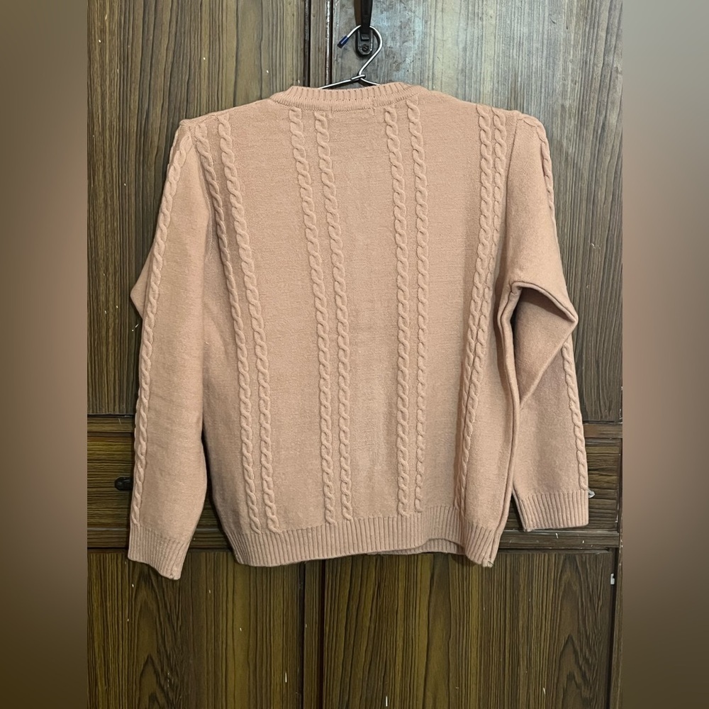First Lady Woollen embroidered button down sweater- Size Medium PTP 19 inch NWT - Picture 9 of 11
